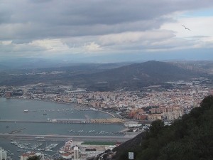 Utsikt från toppen Gibraltar 