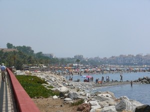 Stranden sett från San Pedro 